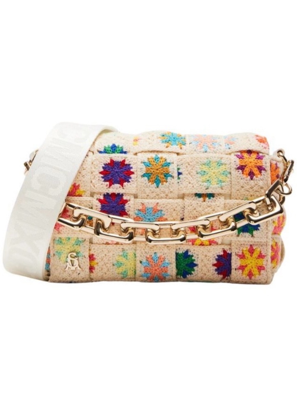 Steve Madden Crochet Cyrus Bag in Cream Multi